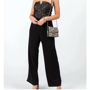 Miami Black and Gold Lace Dress